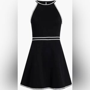 Hill House Billie Mini Dress | Black and White | Tennis Dress